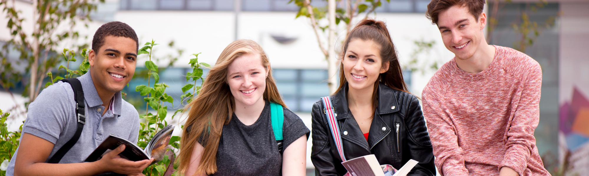 group of college students