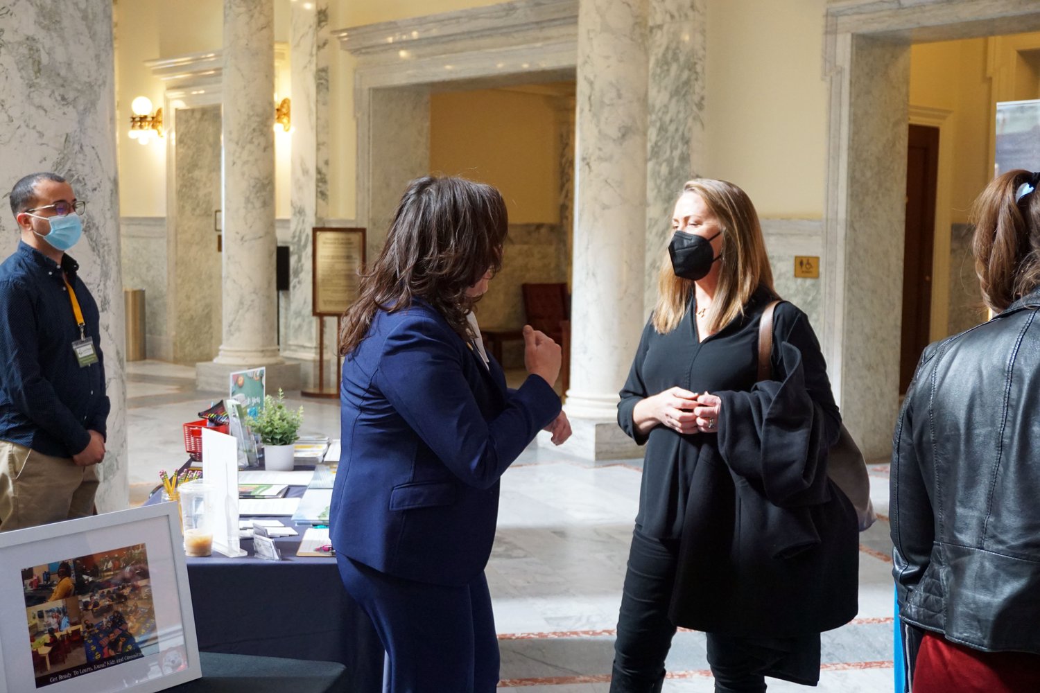 Beth Oppenheimer, Executive Director of Idaho AEYC, at Early Learning Day at the Idaho State Capitol Building, February 2022